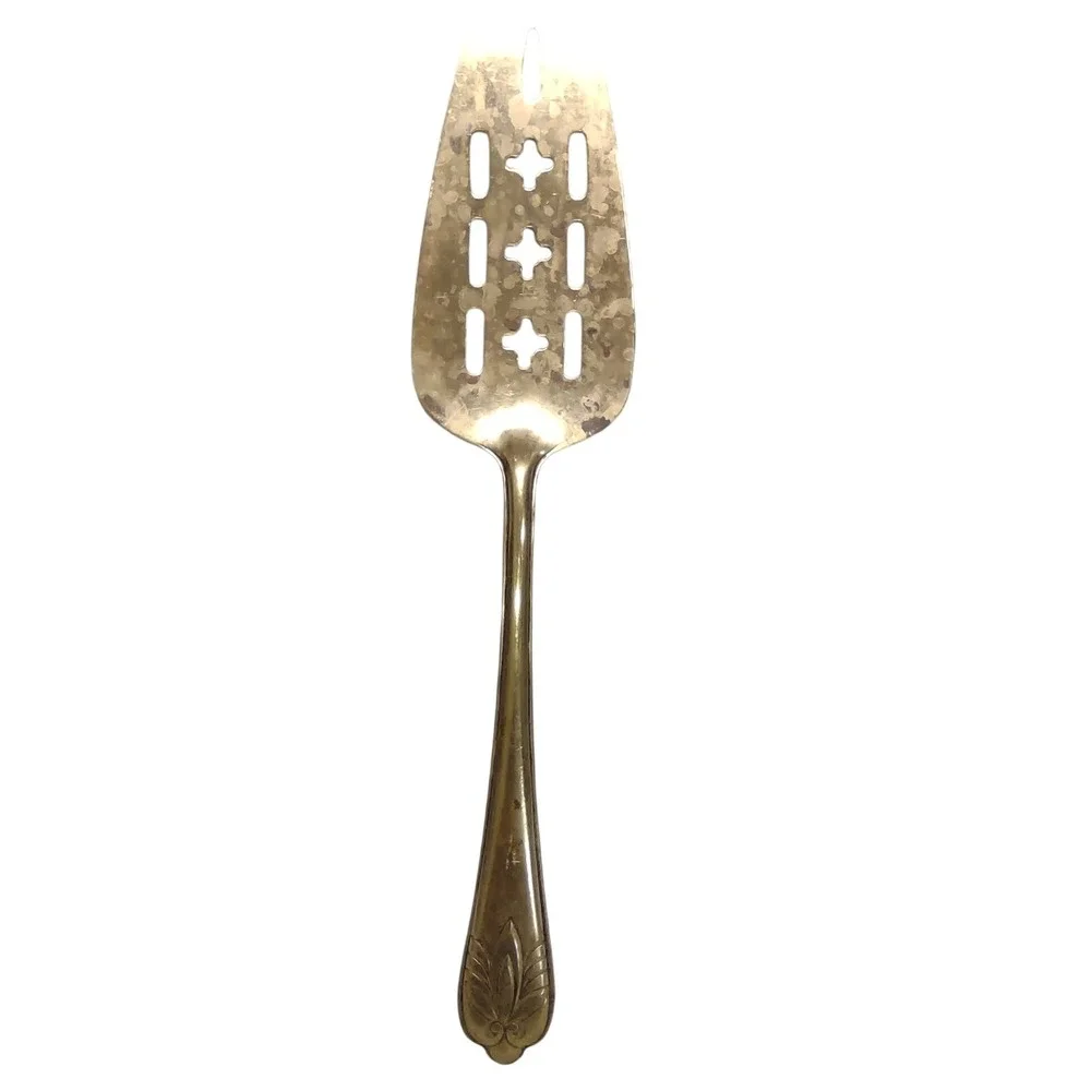Vintage Gold Tone Pierced Cake Server Spatula‎ Dessert Server Made in Japan